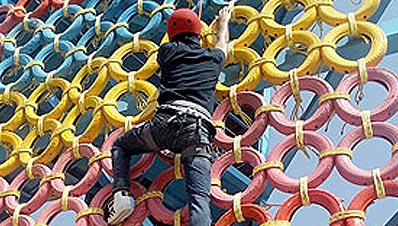 Tyre Wall Climbing